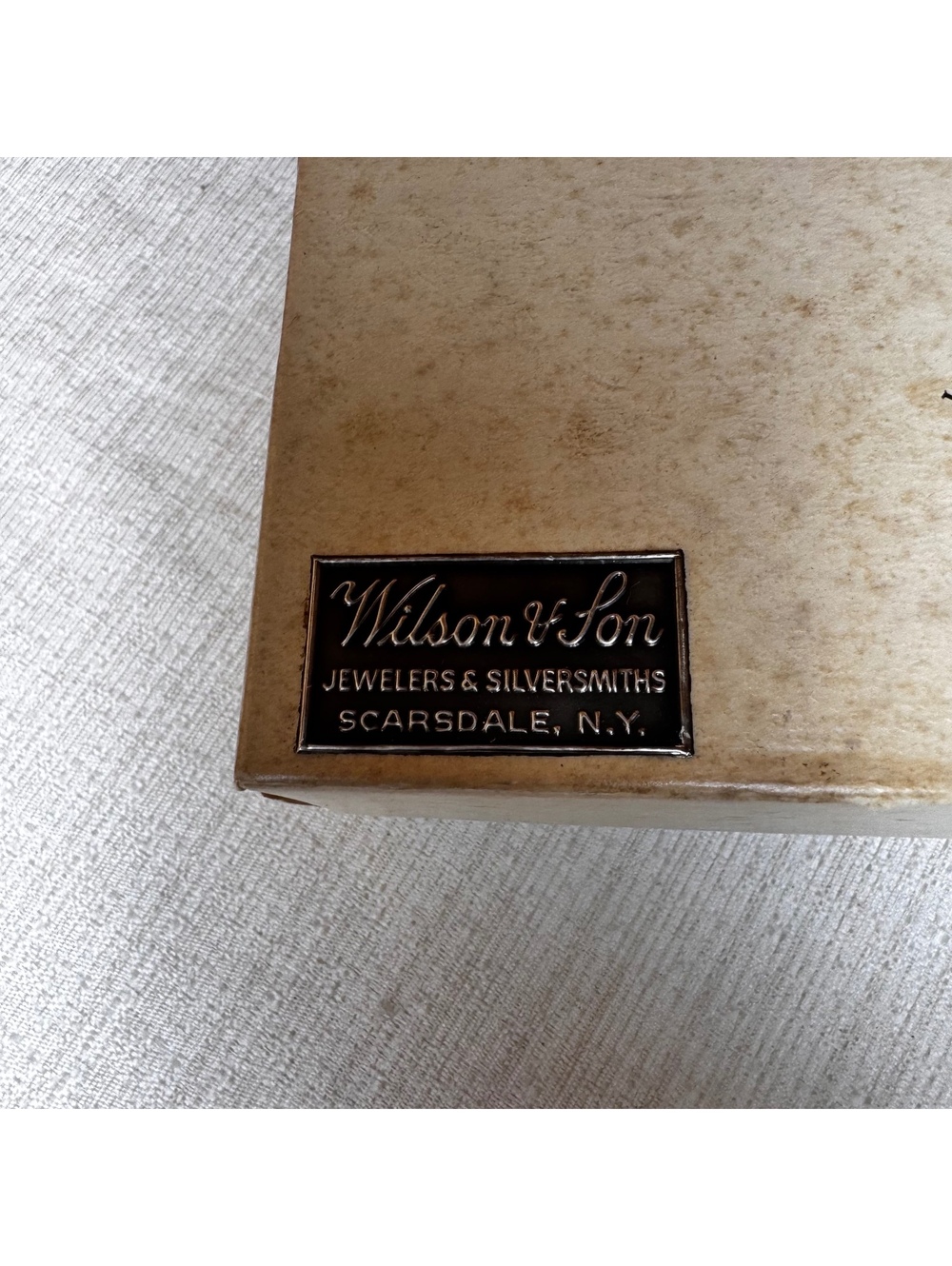 Vintage International Pewter Napkin Bands Set of 4 Wilson & Son Original Box - Picture 4 of 8